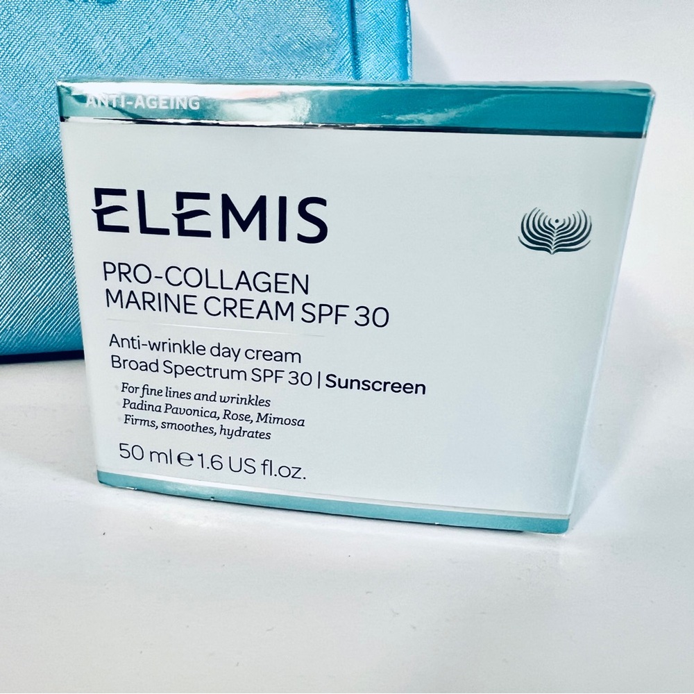 ELEMIS Pro-Collagen Marine Cream SPF 30 with Metallic Blue Pouch-Large size 50ml